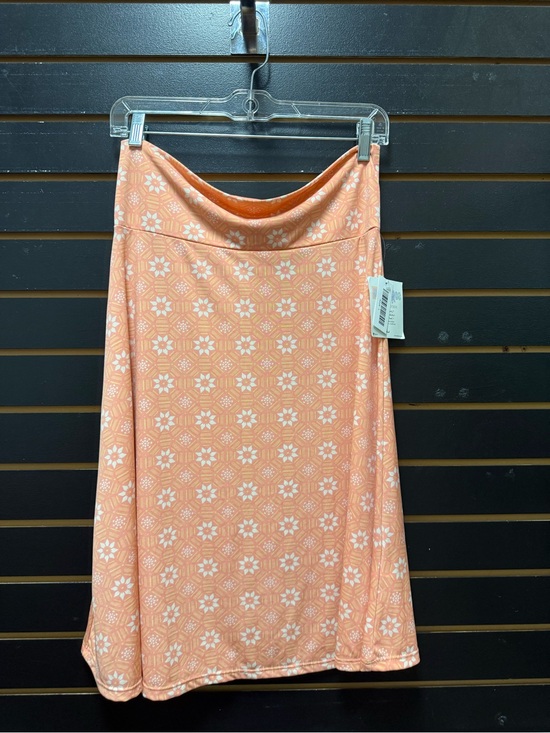 LuLaRoe Dresses & Skirts - NWT LuLaRoe Azure Skirt Size L Peach Coral Geometric Floral Print